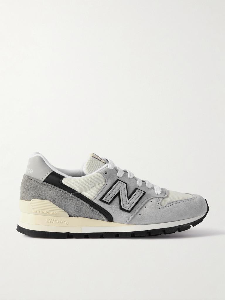 New Balance U996 网眼皮革边饰绒面革运动鞋  - US7
