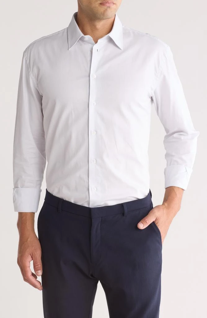 Armani Collezioni Solid Cotton Twill Dress Shirt 1