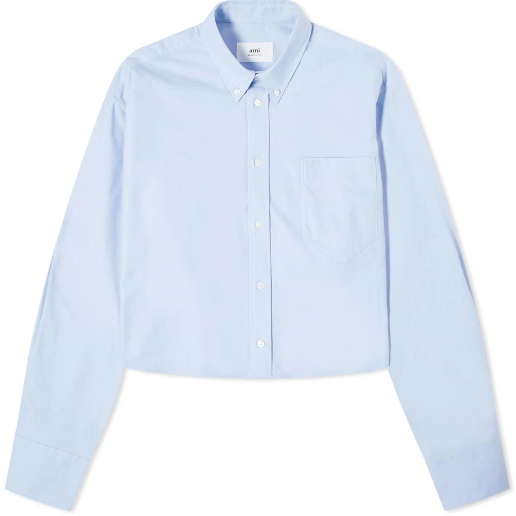 AMI AMI Paris Tonal ADC Cropped Oversized Shirt 1