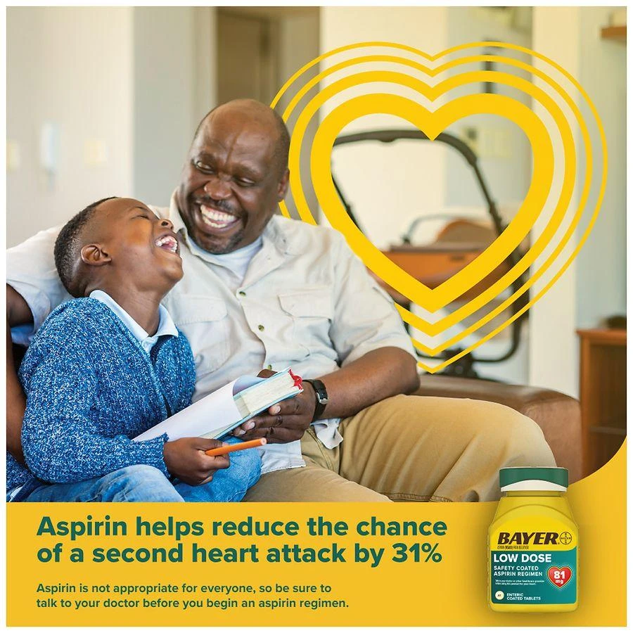 Bayer Aspirin Low Dose 81 mg Safety Coated Tablets 6