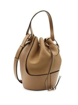 Loewe Loewe Balloon Medium Bucket Bag In Tan Grained Leather 2