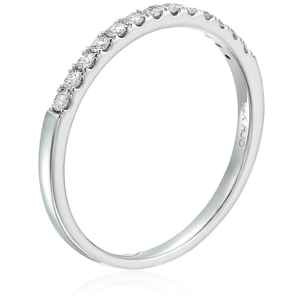 Vir Jewels 1/5 cttw Pave Diamond Wedding Band 14k White Gold Bridal Prong Set