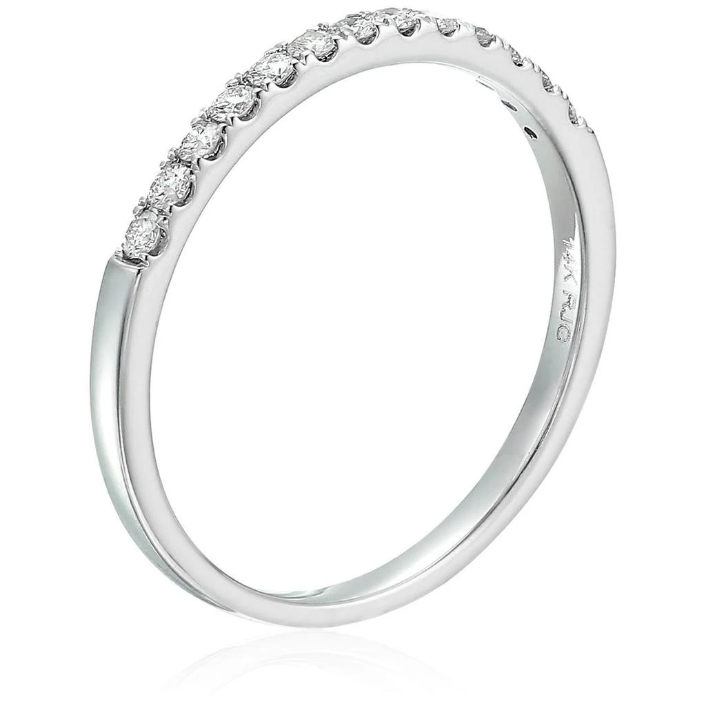 Vir Jewels 1/5 cttw Pave Diamond Wedding Band 14k White Gold Bridal Prong Set 2