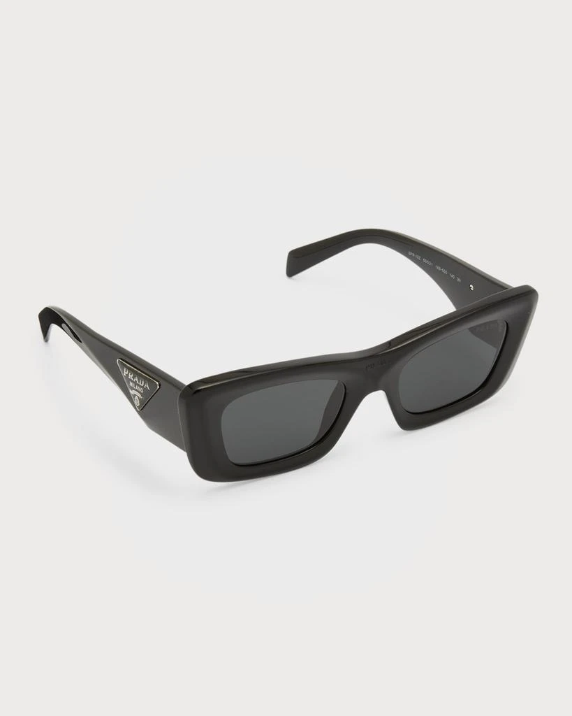 Prada Rectangular Marble Acetate Cat-Eye Sunglasses  display picture 2