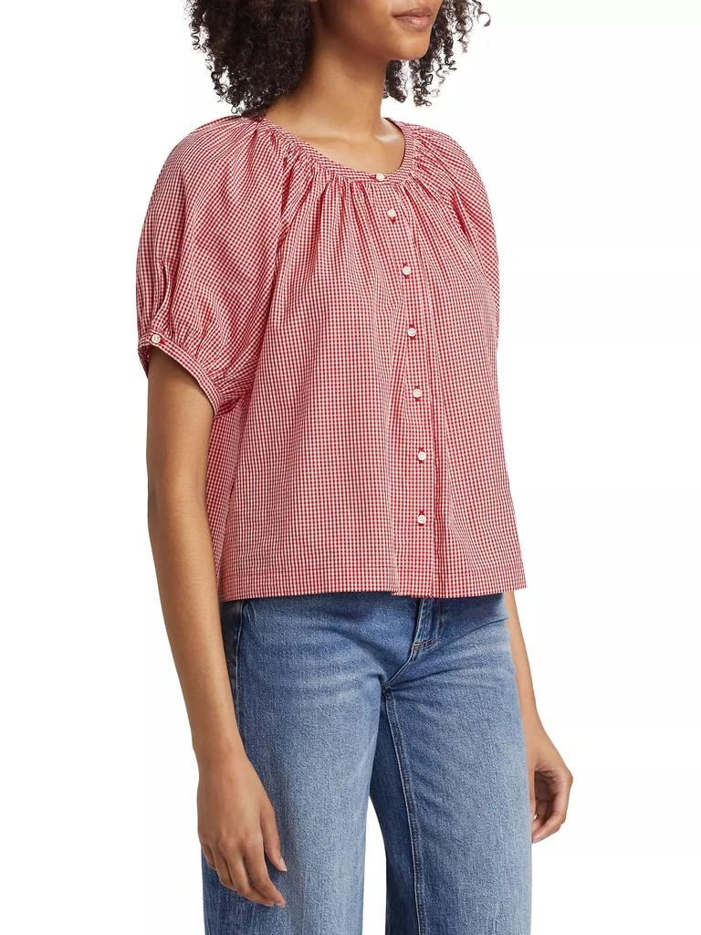 DÔEN June Gingham Cotton Top 4