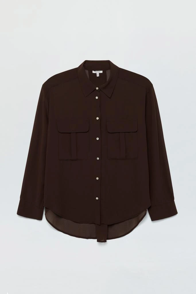 Pistola Denim Reese Sheer Shirt - Dark Roast 6