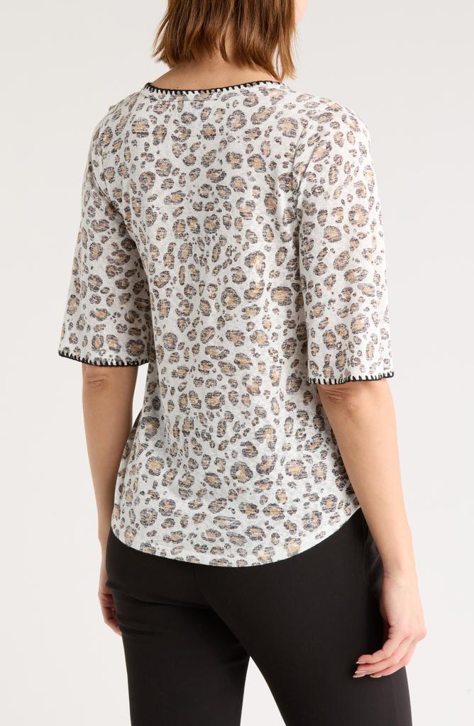 Bobeau Contrast Stitch T-Shirt