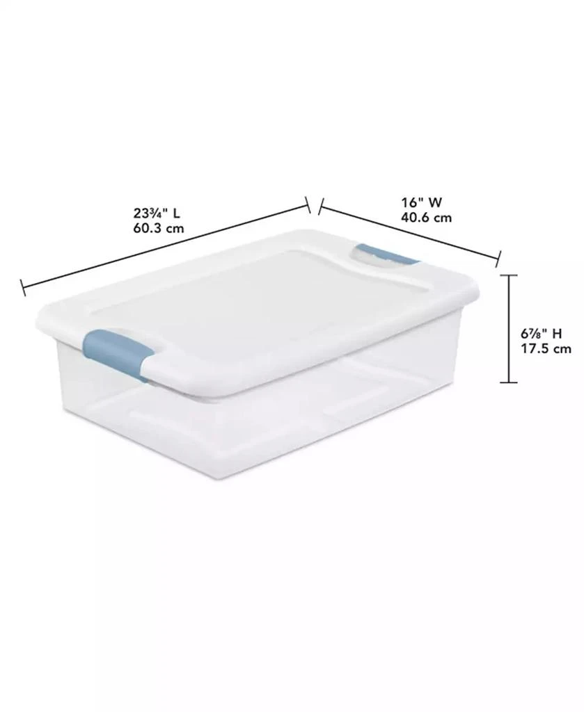 Sterilite 32-Quart Clear Stackable Latching Storage Box Container (24 Pack) 3