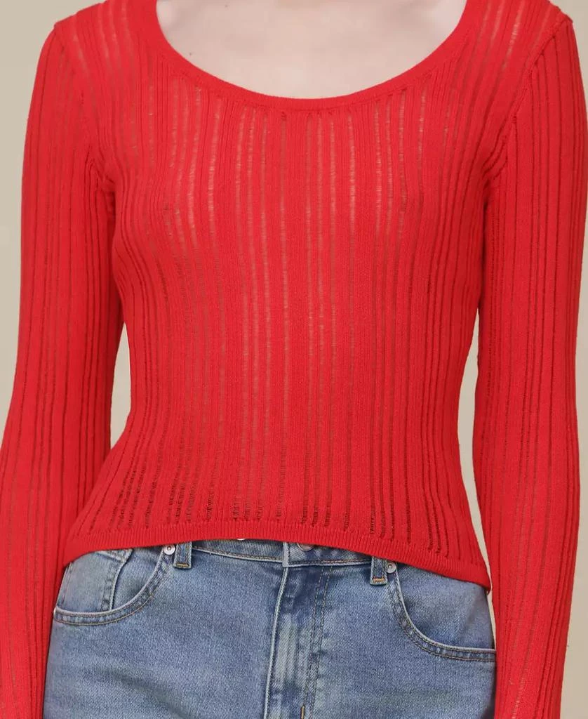 Avec Les Filles Women
s Scoop-Neck Pullover Sweater 5