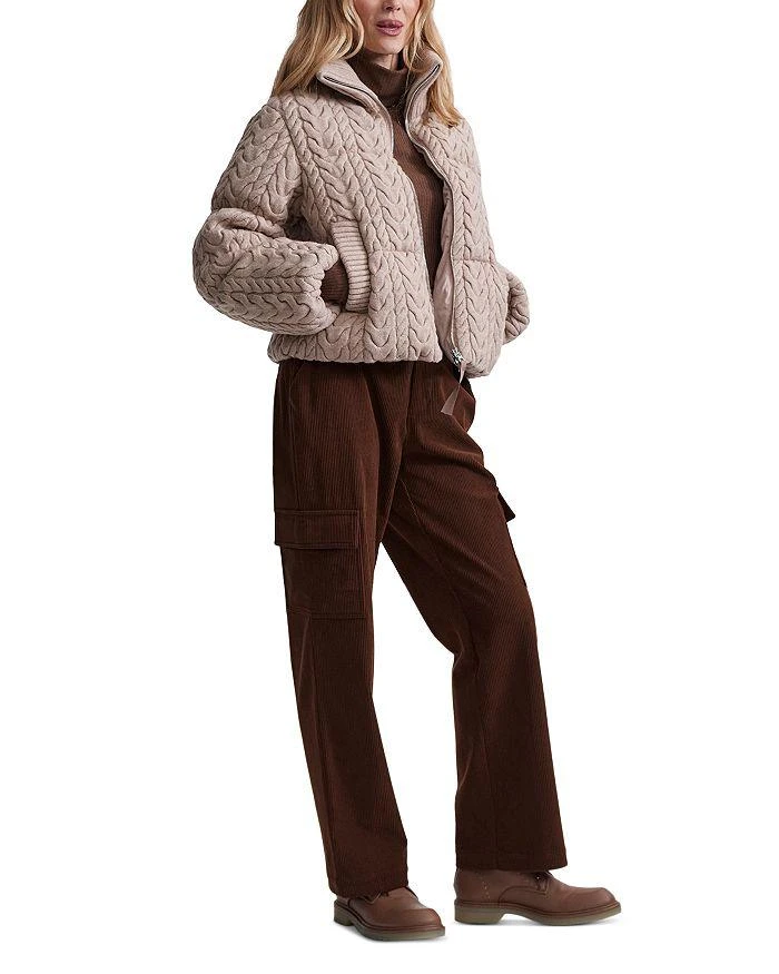 Varley Reggie Cable Knit Puffer Jacket 6