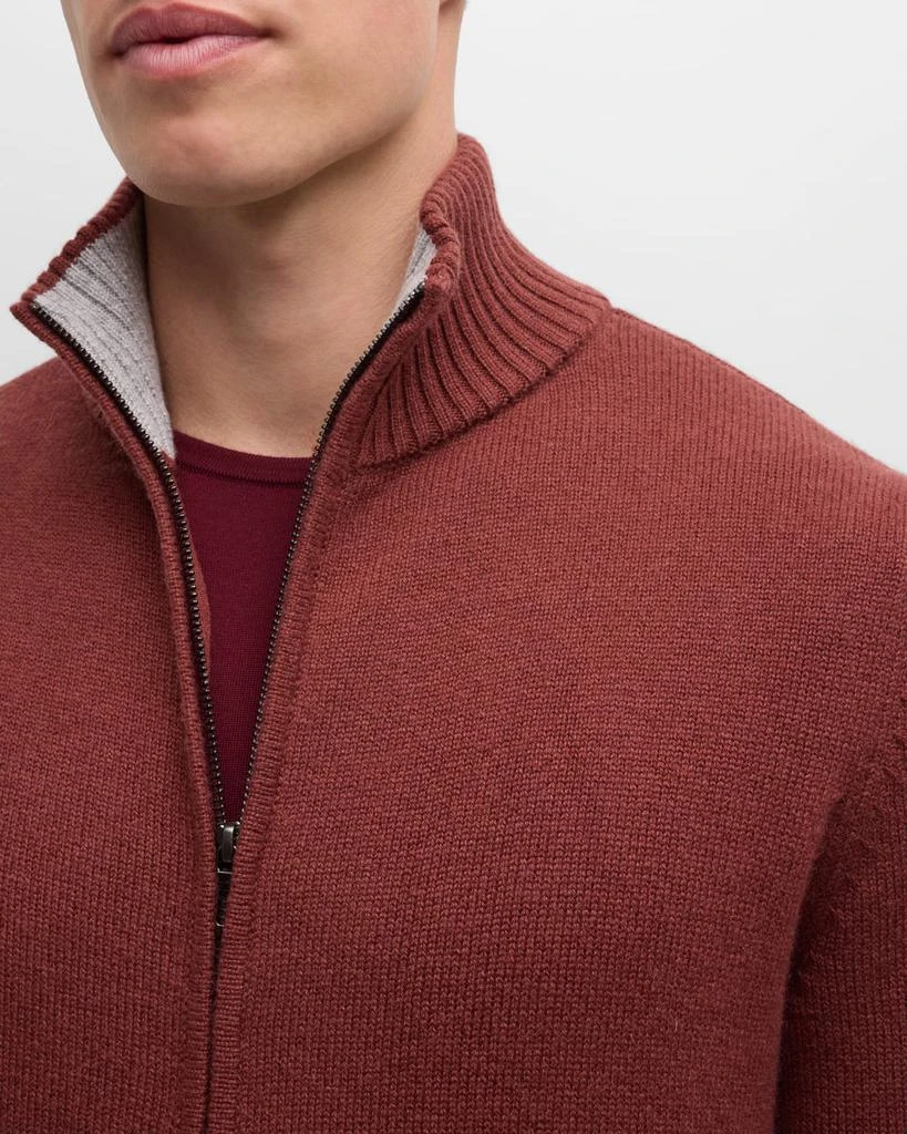 Neiman Marcus Men's Full-Zip Cashmere Sweater 5
