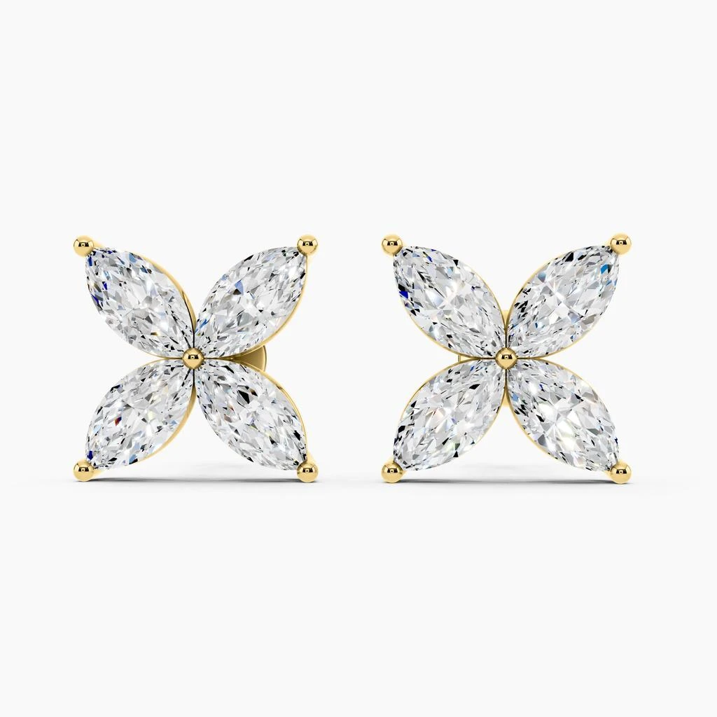 Sabrina Designs Lab Grown Diamonds 14K Gold Floral Lab Grown Diamond Fashion Stud Earrings 1.68 cttw