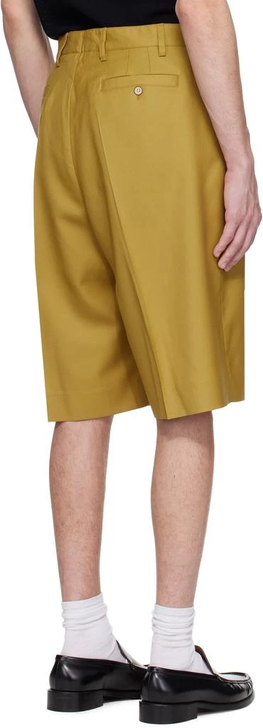 CMMN SWDN Yellow Ara Deep Pleat Shorts 3