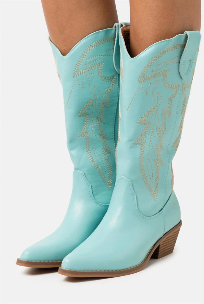 Madden Girl Redford Western Boot In Turquoise 1