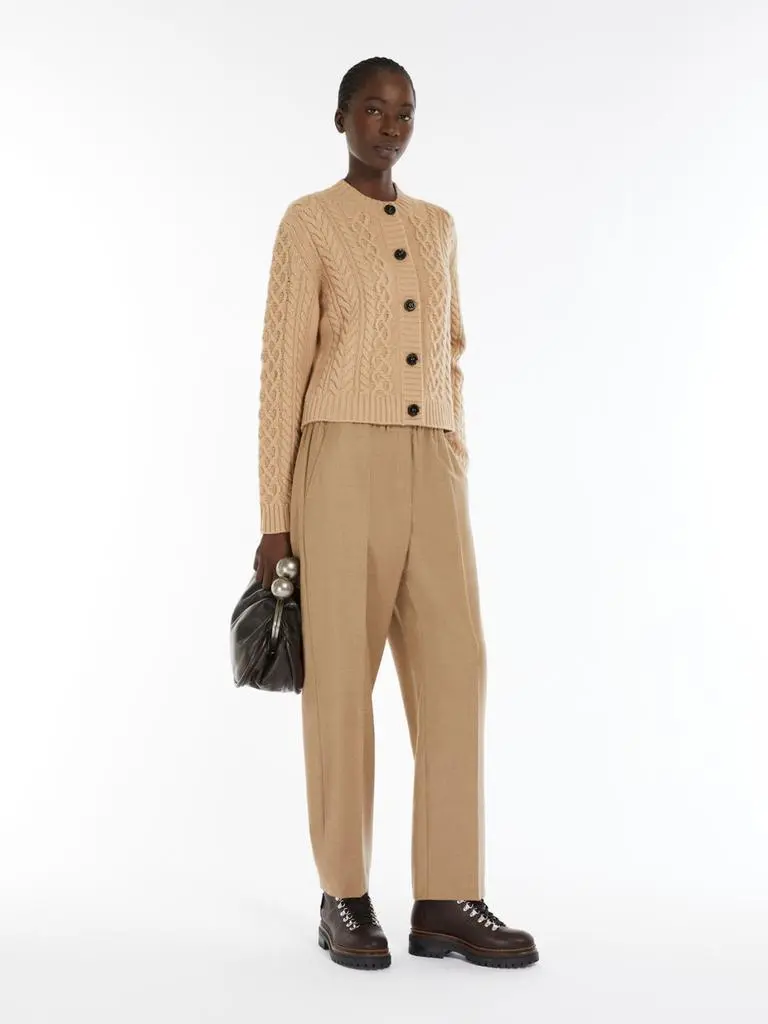 Weekend Max Mara Comfort-fit flannel trousers 5