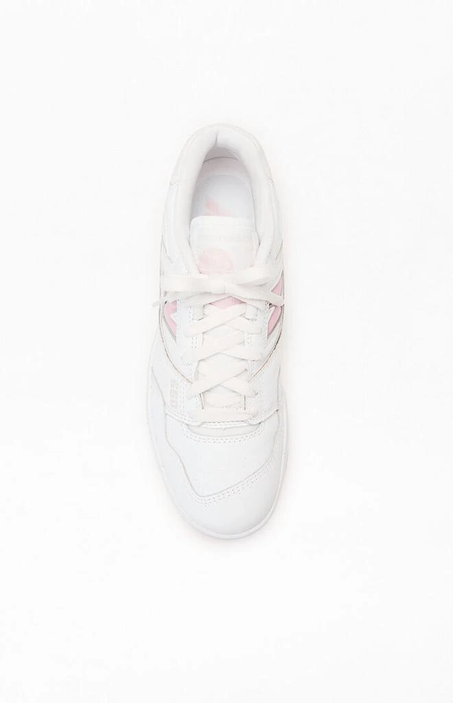 New Balance White & Pink 550 Sneakers 5