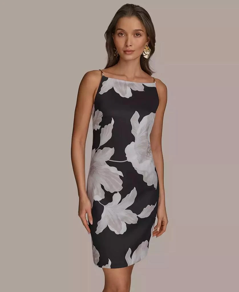 Donna Karan Women's Sleeveless Floral Sheath Dress 3
