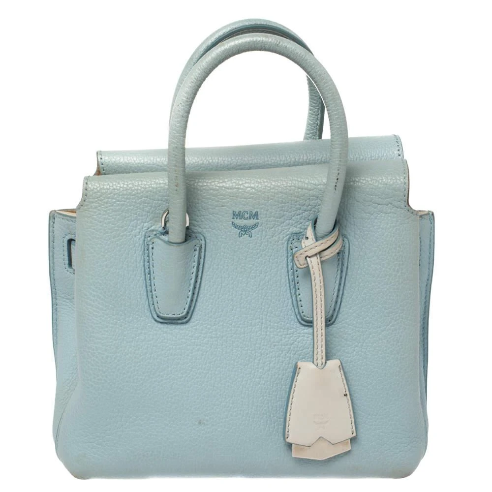 MCM MCM Blue Leather Mini Milla Tote 1