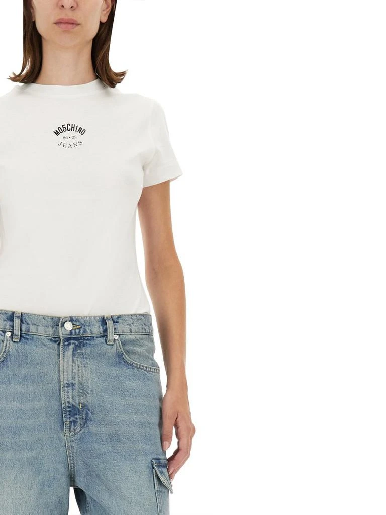 Moschino Moschino Jeans Logo-Lettering Crewneck T-Shirt 4