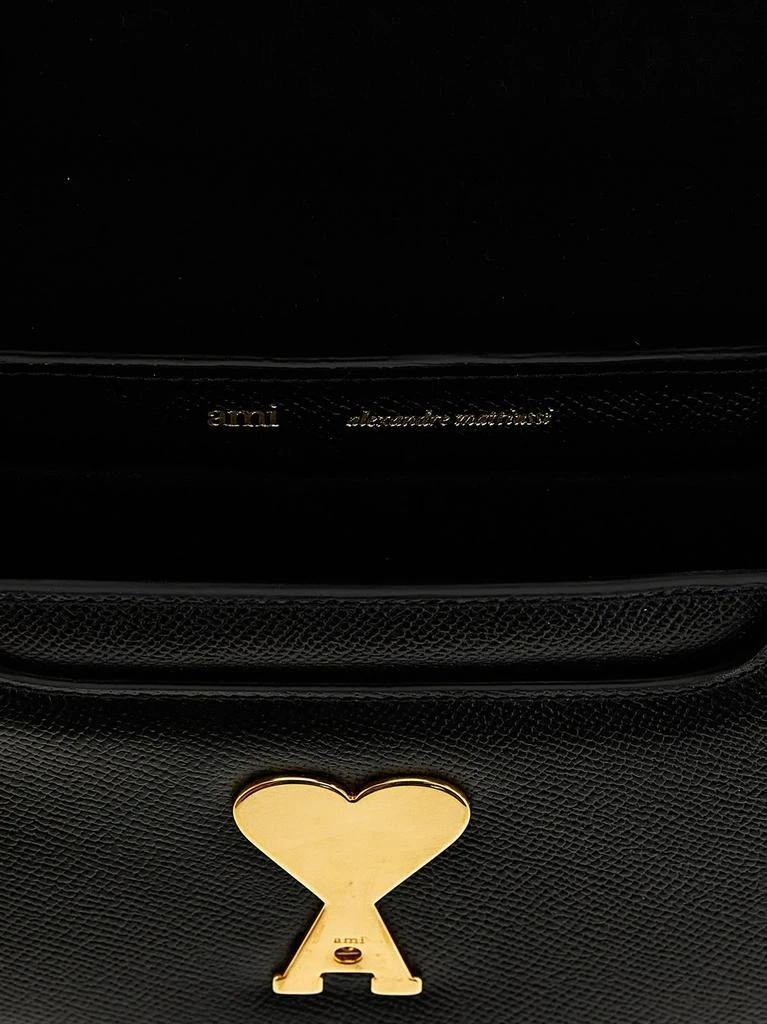 AMI AMI Paris Logo Plaque Foldover Top Shoulder Bag 4