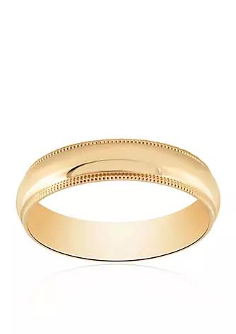 Belk & Co. Co. Polished Comfort Fit Milgrain Ring In 10K Yellow Gold