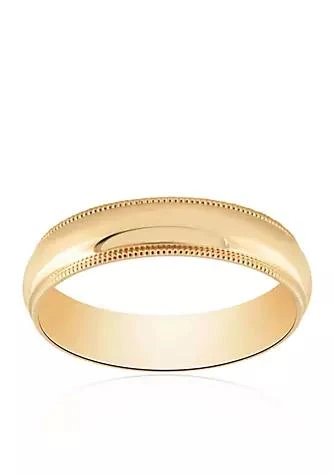Belk & Co. Co. Polished Comfort Fit Milgrain Ring In 10K Yellow Gold 1