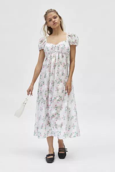 For Love & Lemons For Love & Lemons Remi Sheer Babydoll Midi Dress