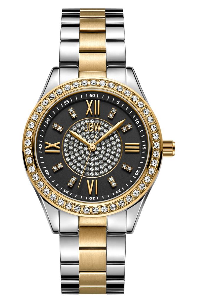 Jbw Mondrain Diamond & Crystal Embellished Miyota Bracelet Watch, 34mm