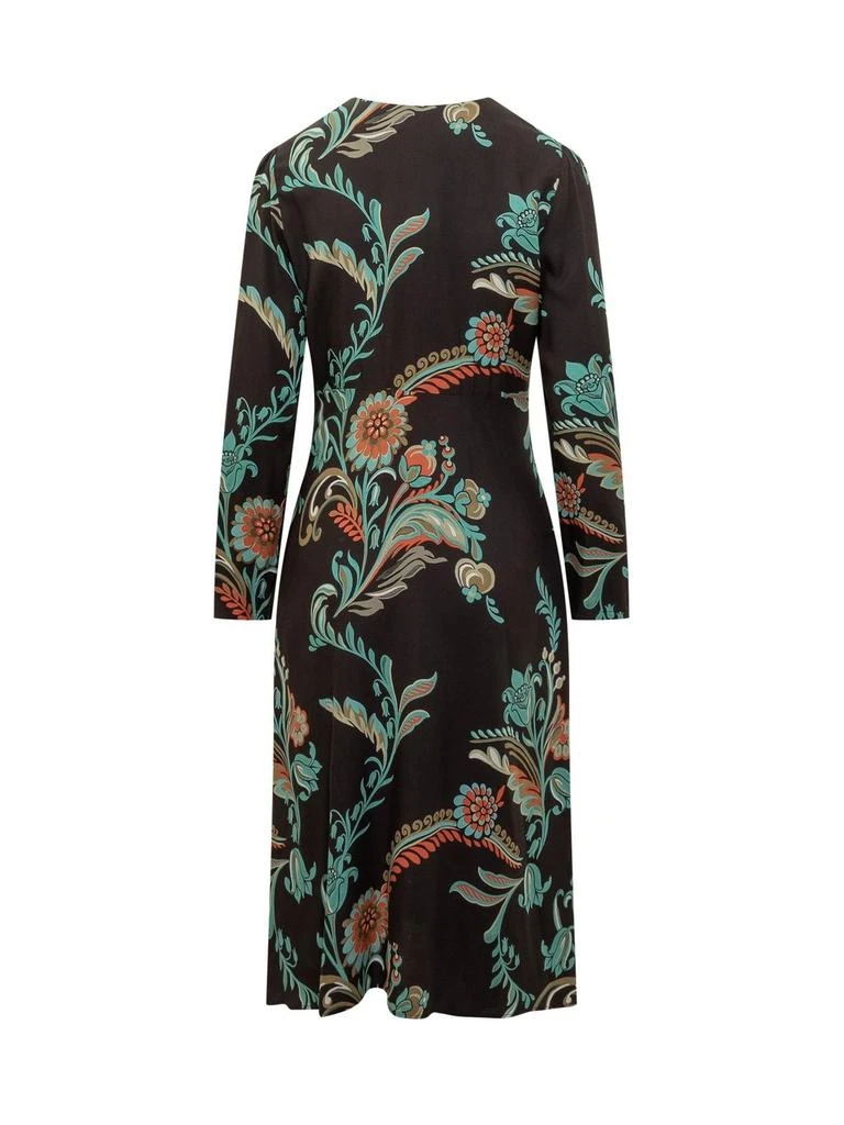 ETRO Etro Keyhole Neck Floral Printed Midi Dress 2