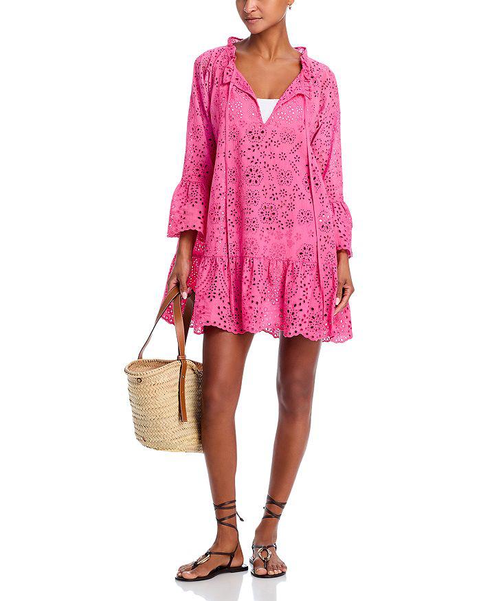 AQUA Eyelet Tunic Cover Up Dress - 100% Exclusive