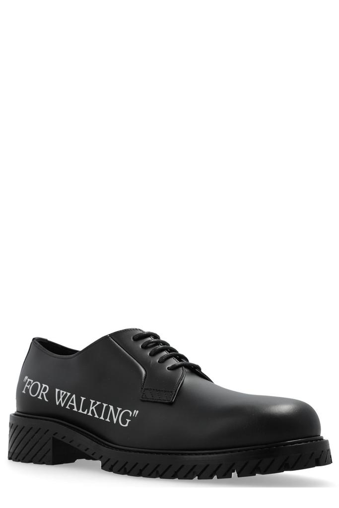 Off-White Off-White For Walking Round Toe Derby Shoes