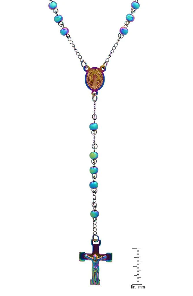 HMY JEWELRY Men's Rosary Crucifix Necklace 2