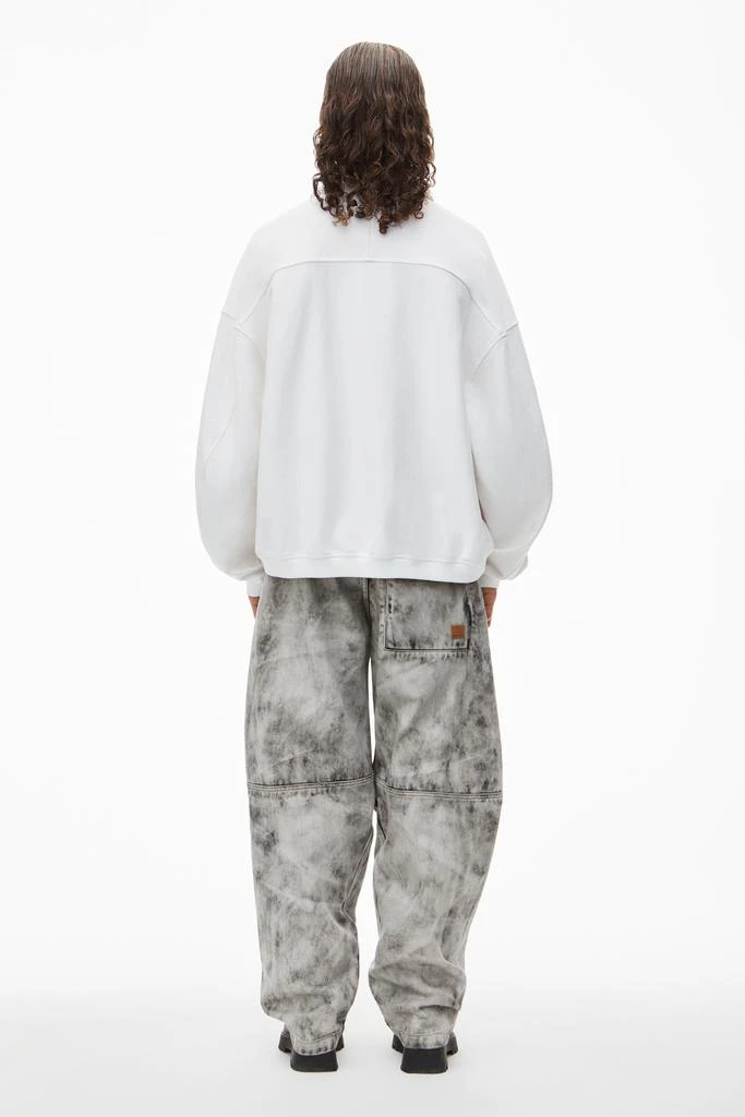 Alexander Wang puffed logo oversized polo top in cotton 4