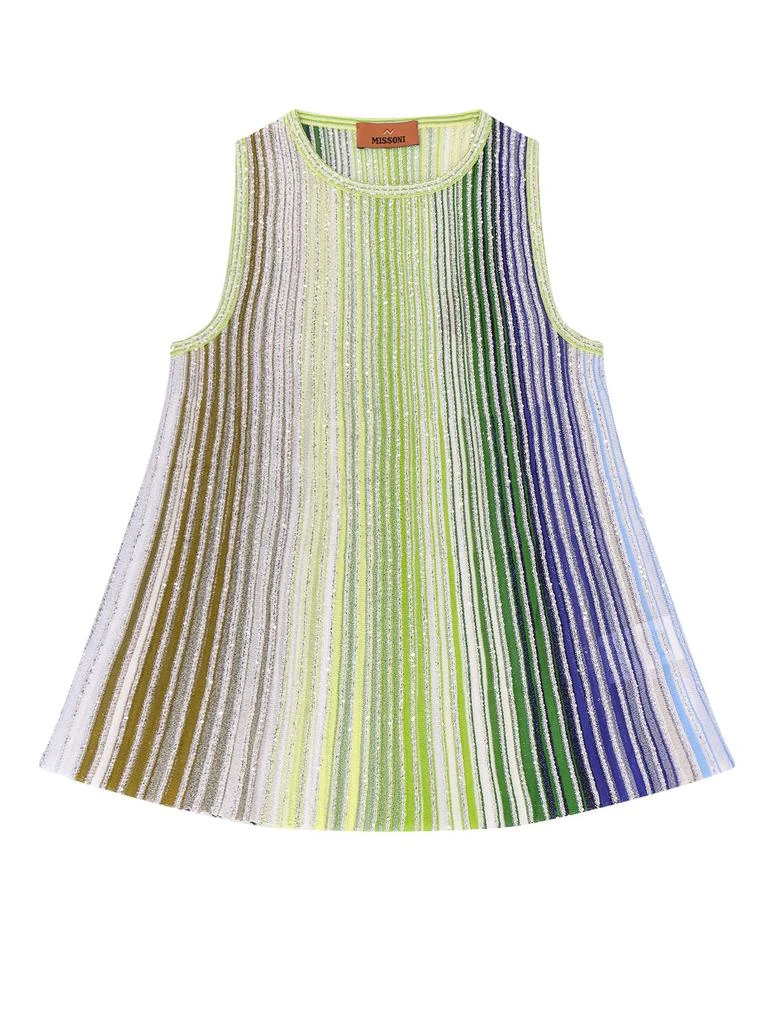 Missoni Missoni Partial Sequined Striped Sleeveless Top 1