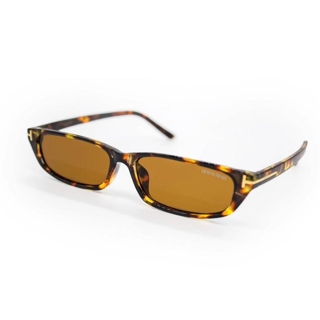 Fifth & Ninth Lana Slim Rectangle Sunglasses In Torte 2