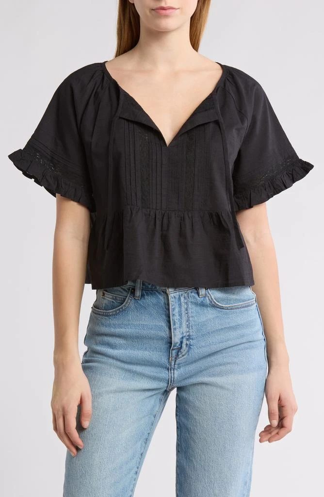 BP. Lace Trim Cotton Top 1