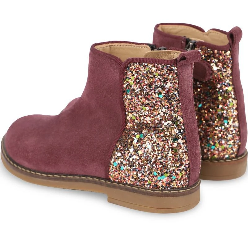 Pom D'Api Trip back boots with tongue on the back in burgundy 2