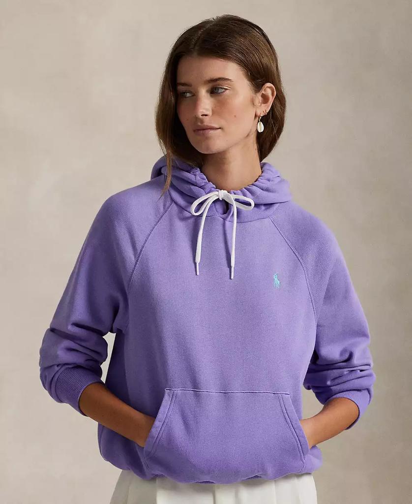 Ralph Lauren Women's Shrunken Fit Lightweight Fleece Hoodie Sweatshirt