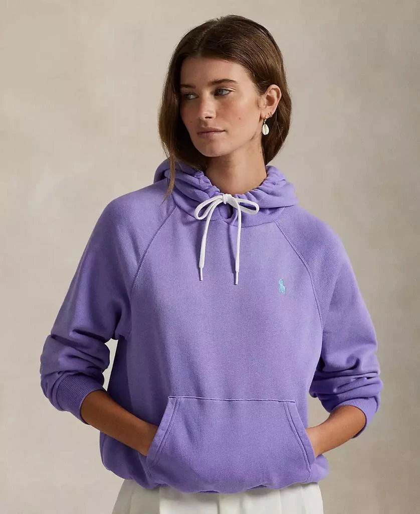 Ralph Lauren Women's Shrunken Fit Lightweight Fleece Hoodie Sweatshirt 1