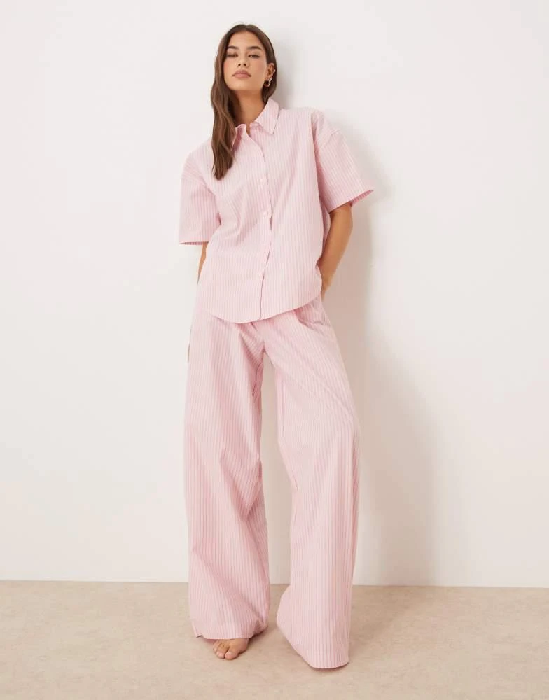 Calvin Klein Calvin Klein long sleeve pyjama set in pink stripe