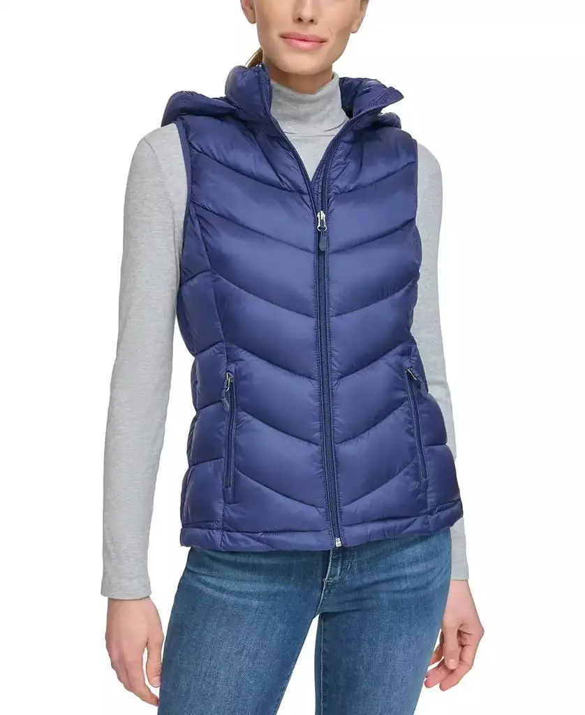 Charter Club Women's Packable Hooded Puffer Vest, Created for Macy's