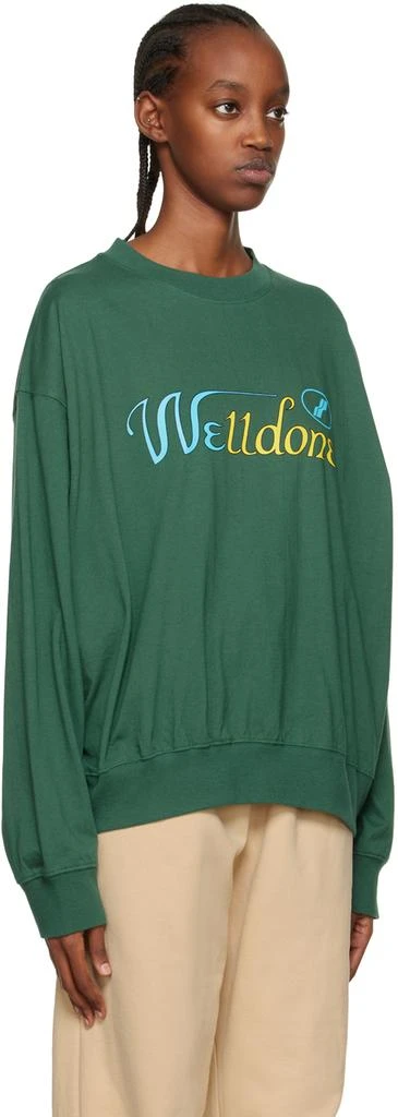 We11done Green Mix Color Cursive Sweatshirt 2