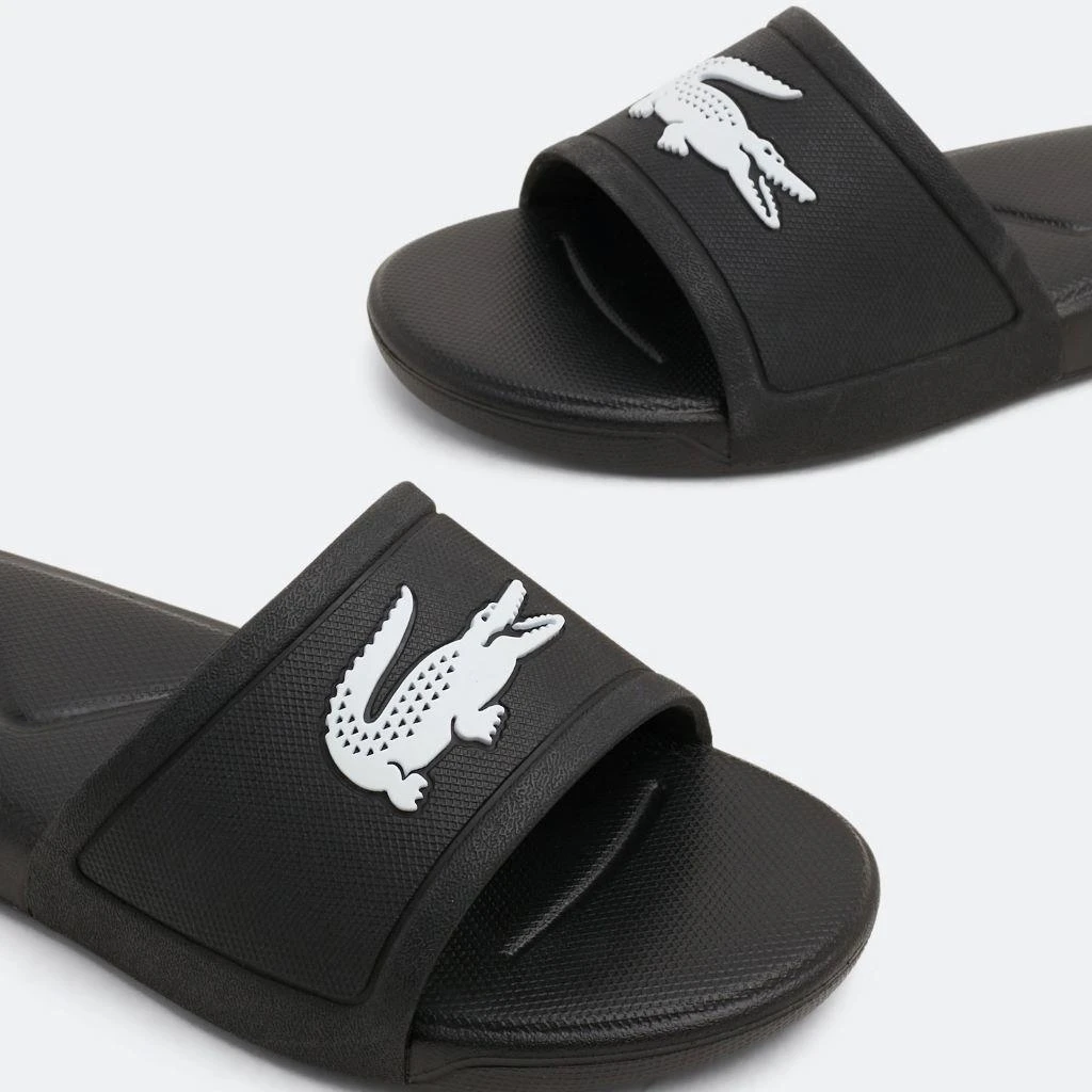 Lacoste Black Logo Toddler Slides 3