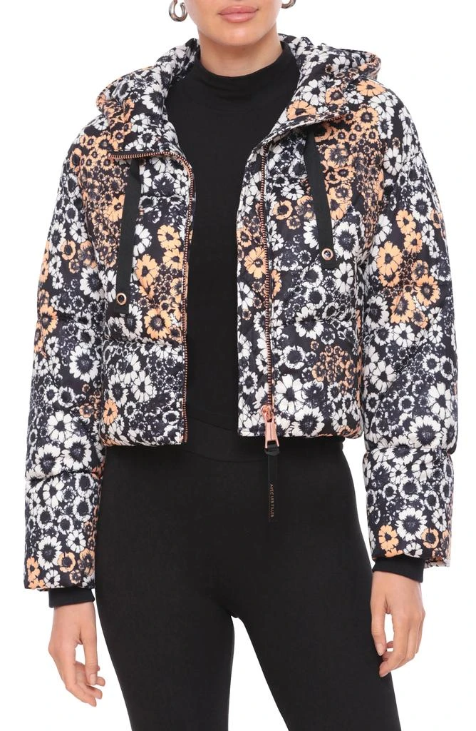 Avec Les Filles Cropped Hooded Puffer Coat 1