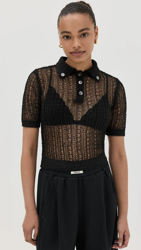 Recto Net Crop Polo Shirt 6