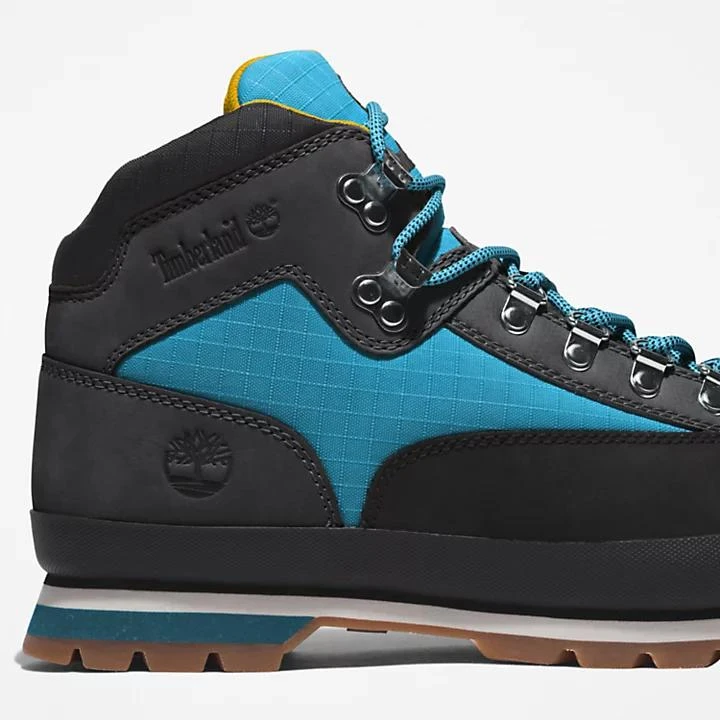 Timberland Euro Hiker Hiking Boot for Men in Black with Blue 7