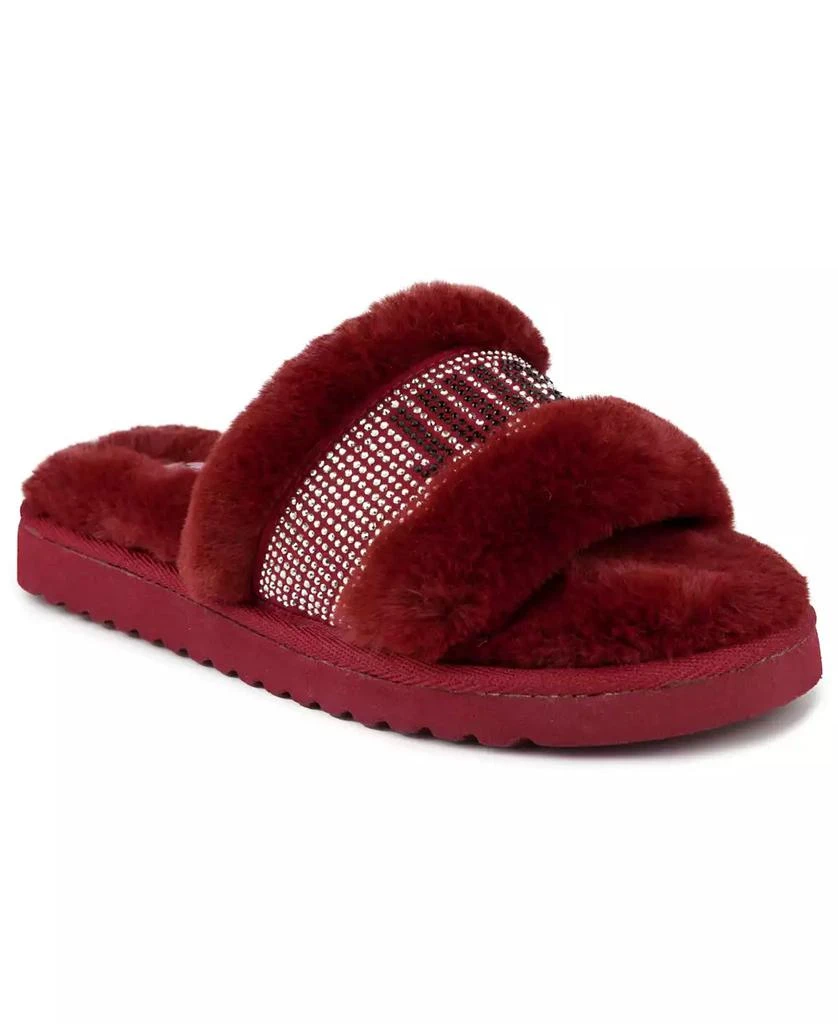 Juicy Couture Women's Halo Faux Fur Slip-On Slippers 1