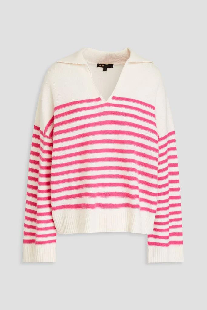 Maje Striped cashmere sweater 1
