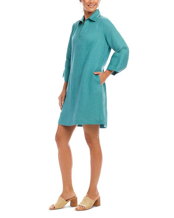 Karen Kane Linen Cuffed Sleeve Dress 3