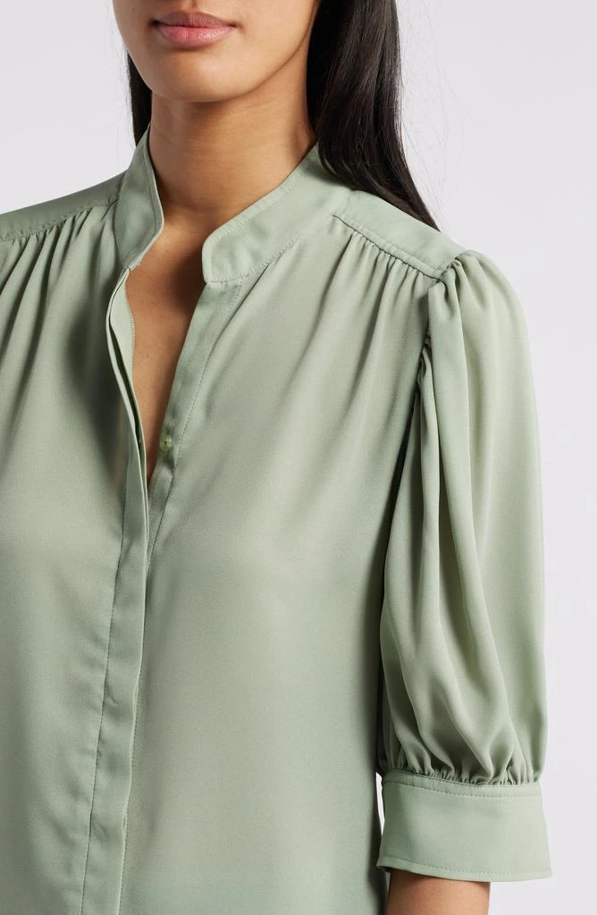 CeCe Puff Sleeve Button-Up Shirt 4